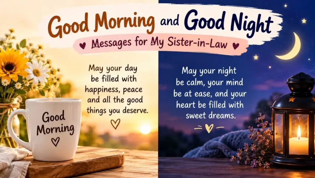 Good Morning and Good Night Messages for My Sister-in-Law