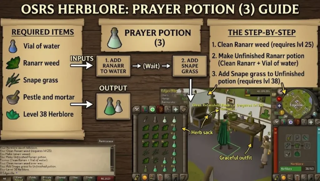 Herblore OSRS Prayer Potion Guide