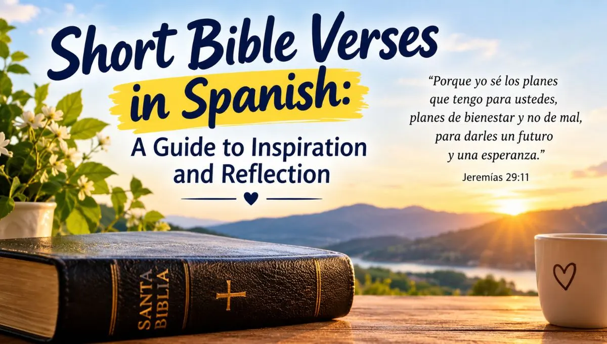 Short Bible Verses in Spanish: A Guide to Inspiration and Reflection