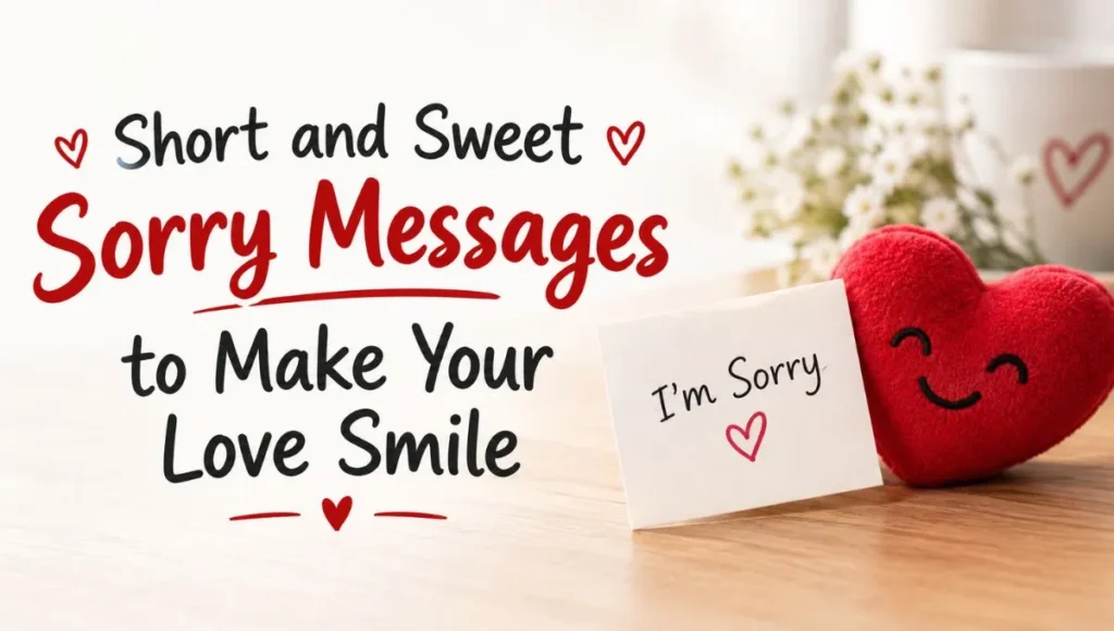 Short and Sweet Sorry Messages to Make Your Love Smile