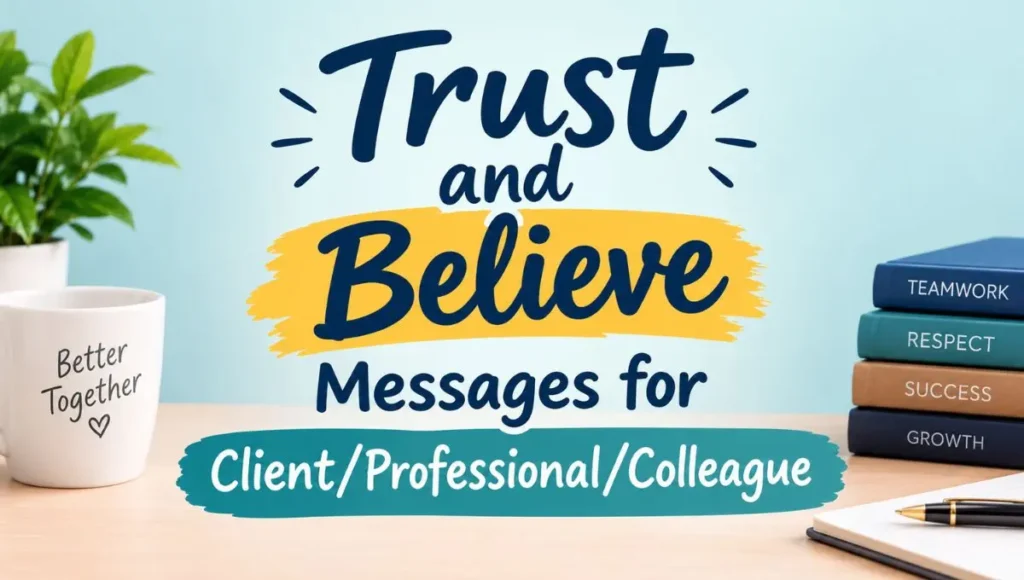Trust and Believe Messages for Client/Professional/Colleague
